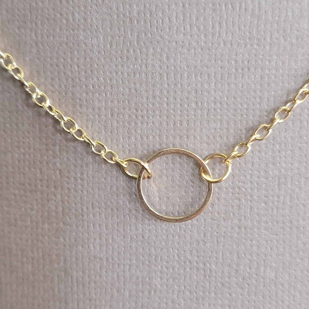 Delicate GP circle necklace